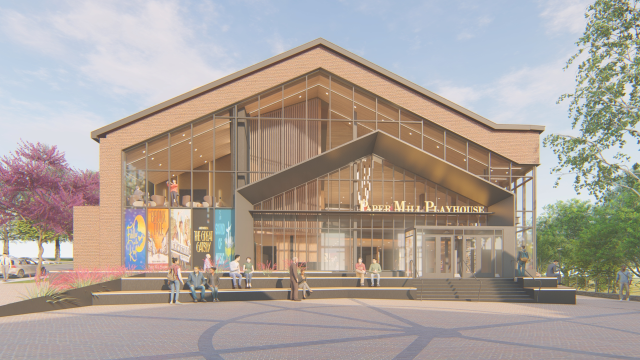 Rendering of reconstructed front-of-house as part of the Next Act Campaign