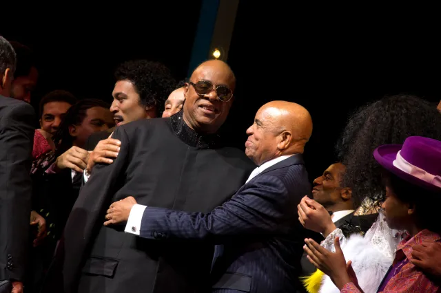 Stevie Wonder and Berry Gordy