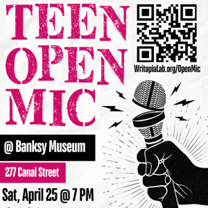 Free Teen Open Mic Night at the Banksy Museum