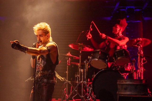 Ali Louis Bourzgui and Dean Maupin in <i>The Lost Boys</i> (© Matthew Murphy)