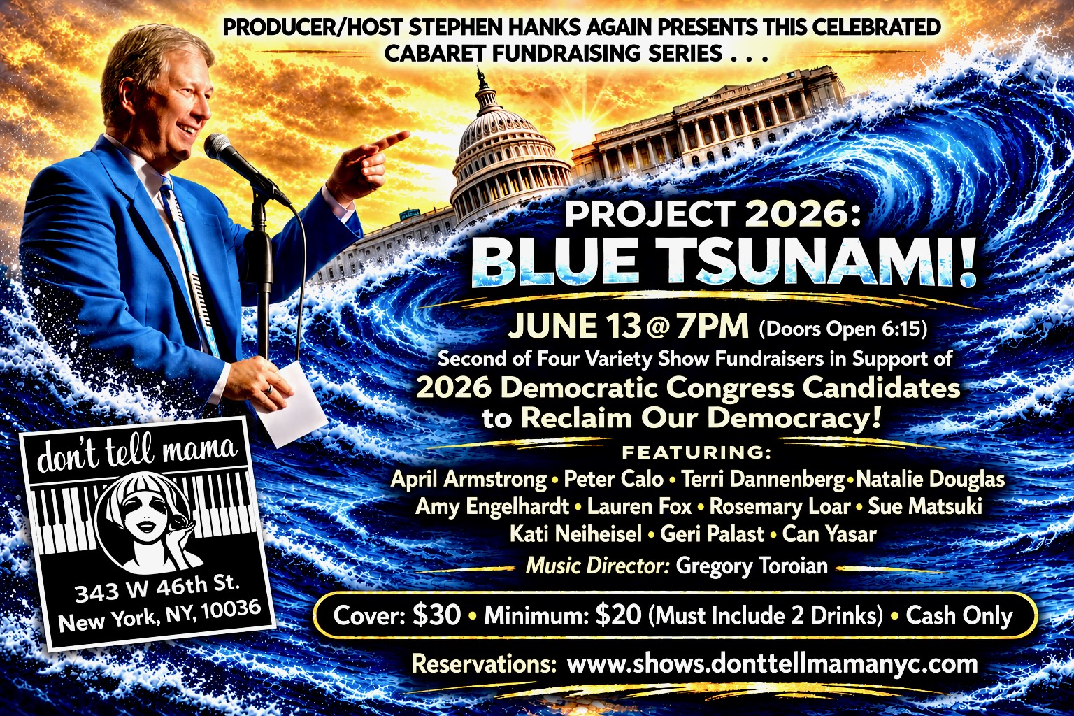 Project 2026: BLUE TSUNAMI! - TheaterMania.com