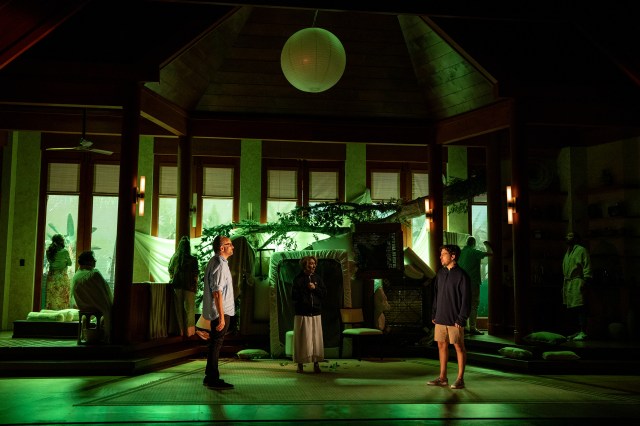 Gregg Weiner, Joanna Gulshak, and Coby Getzug in THE ZIONISTS, A FAMILY STORM. photo by Daniel Rader