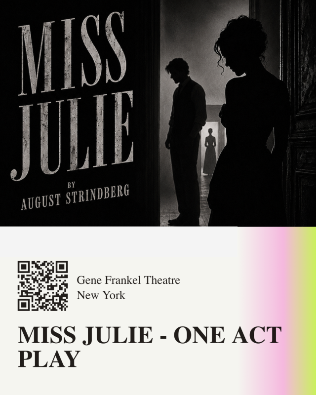 Event Logo: MISS JULIE QR FLYER