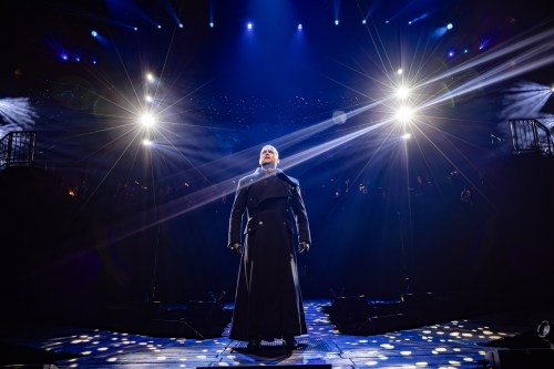 Les Miserables The Arena Concert Spectacular, Bradley Jaden as Javert, credit Daniel Boud