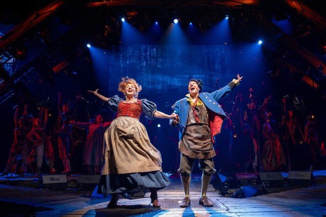 Les Miserables The Arena Concert Spectacular, Marina Prior as Madame Thénardier and Matt Lucas as Thénardier credit Daniel Boud