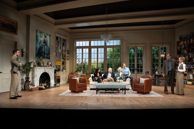 Chris Ghaffari, Carmen Zilles, Dakin Matthews, Mary Beth Peil, Ryan Spahn, Robert Sean Leonard, and Jean Lichty. Photo by Joan Marcus (4)