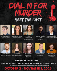 Oil Lamp Theater Presents “Dial M for Murder,” October 2 – November 1