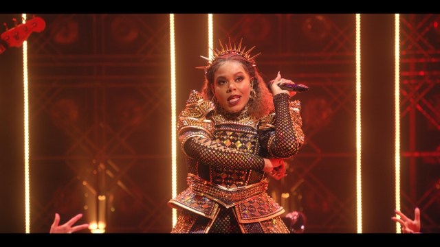 Jarnéia Richard Noel (Catherine of Aragon) in SIX The Musical Live! Courtesy of Focus Features