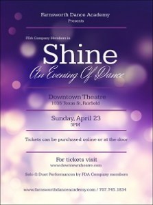 2023 – Shine Presented by Farnsworth Dance Academy