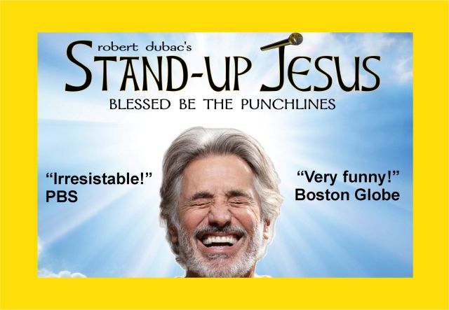 Event Logo: 1SMPlayhouse STAND UP JESUS Bob Dubac logo with edge 600x400