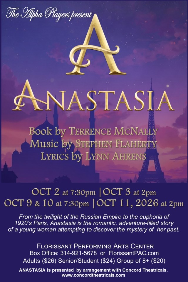 Event Logo: ANASTASIA postcard