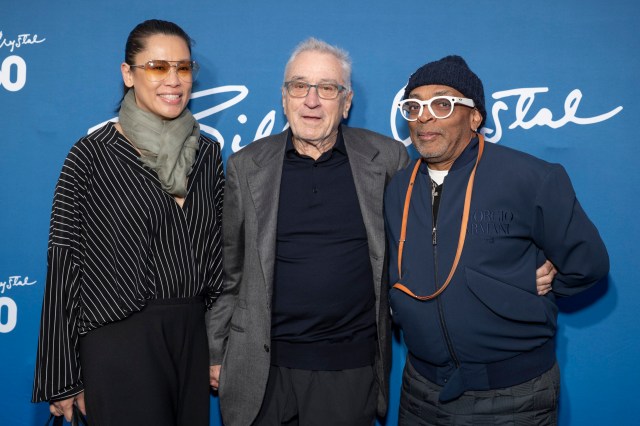 Tiffany Chen, Robert De Niro, and Spike Lee at the opening night of Billy Crystal's <i>860</i> (© Eric Acquaye)