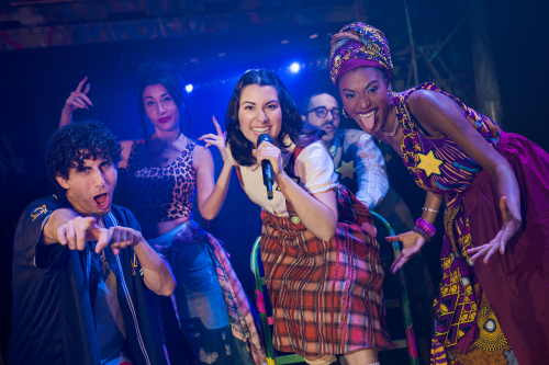 Alex Lewis, Jaz Zepatos, Olivia Bernábe, Rocky Paterra, Austen Horne in Slam Frank Photo by Shawn Salley Photography