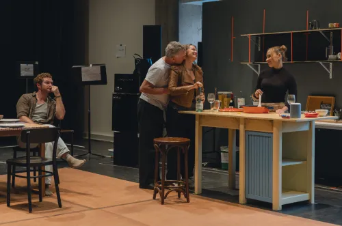 Finn Jones, Martin Marquez,Anna Camp, Jasmine Cephas Jones 2 22 Rehearsal by Langley Hayman 0664