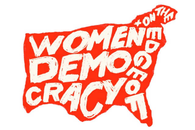 Event Logo: MAILCHIMP Women on the Edge of Democracy RED 2026
