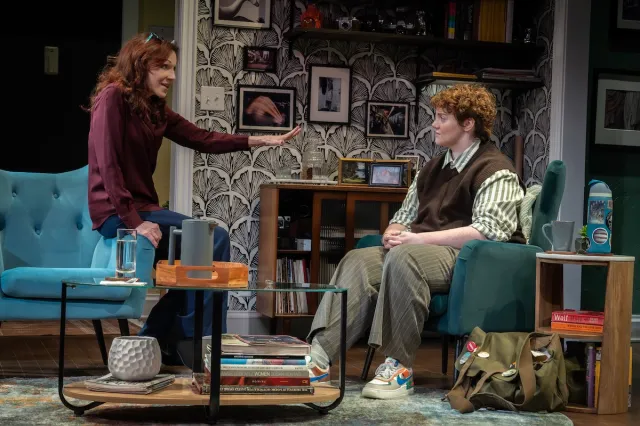The Ask First photo Marilu Henner as Greta Shannon Purser Photo by Joan Marcus